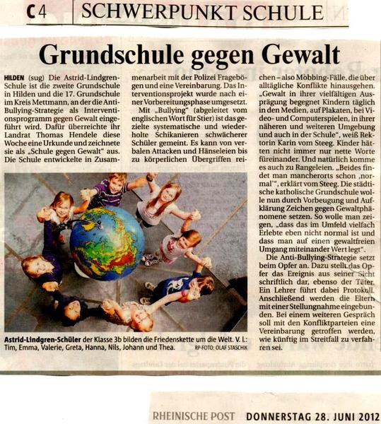 Antibullying Zeitungsartikel