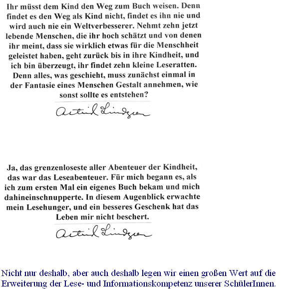 Astrid Lindgren &uuml;ber die Macht des Lesens