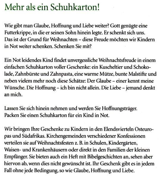 Weihnachten im Schuhkarton 3
