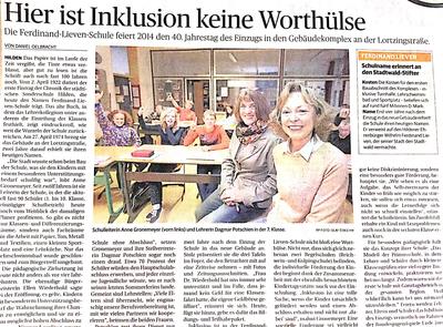 Zeitungsartikel Jubil&auml;um