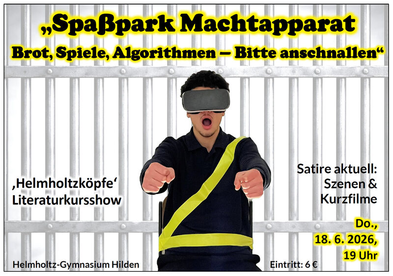'Spaßpark Machtapparat' Literaturkursshow - Plakat 'Spaßpark Machtapparat' Literaturkursshow - Plakat