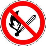 Schild offenes Feuer Schild offenes Feuer
