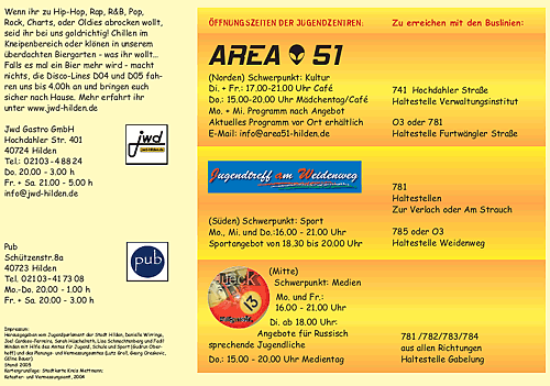 Jugendstadtplan - Die Jugendeinrichtungen