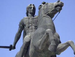 Alexander,-Standbild-in-Thessaloniki,-1998