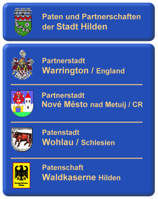 Paten- und Partnerschaften der Stadt Hilden